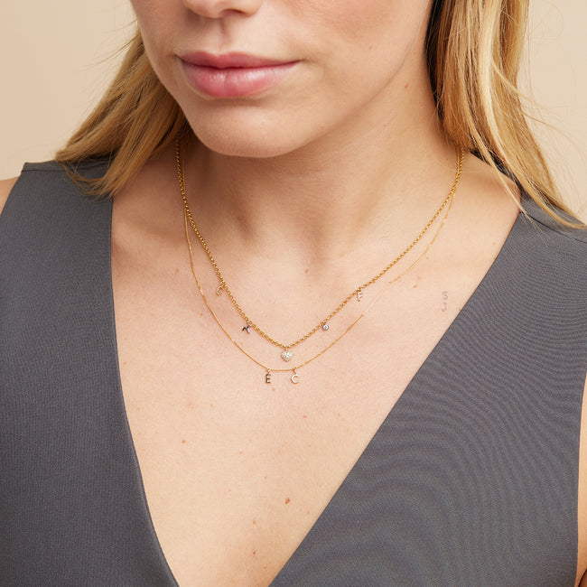 Charm Compatible Necklaces & Bracelets - Chelsea Chain Necklace in Solid Gold - - Astrid &amp; Miyu