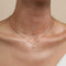18k Gold Plated Jewellery - U Initial Pavé Pendant Necklace in Gold - Pendant Necklace - Astrid &amp; Miyu