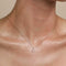 18k Gold Plated Jewellery - V Initial Pavé Pendant Necklace in Gold - Pendant Necklace - Astrid &amp; Miyu