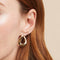 18k Gold Plated Jewellery - Molten Large Hoops in Gold - Hoop Earrings - Astrid &amp; Miyu