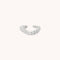 Wave Crystal Ear Cuff in Silver Cut Out