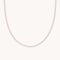 Tennis Chain Necklace in Rose Gold
